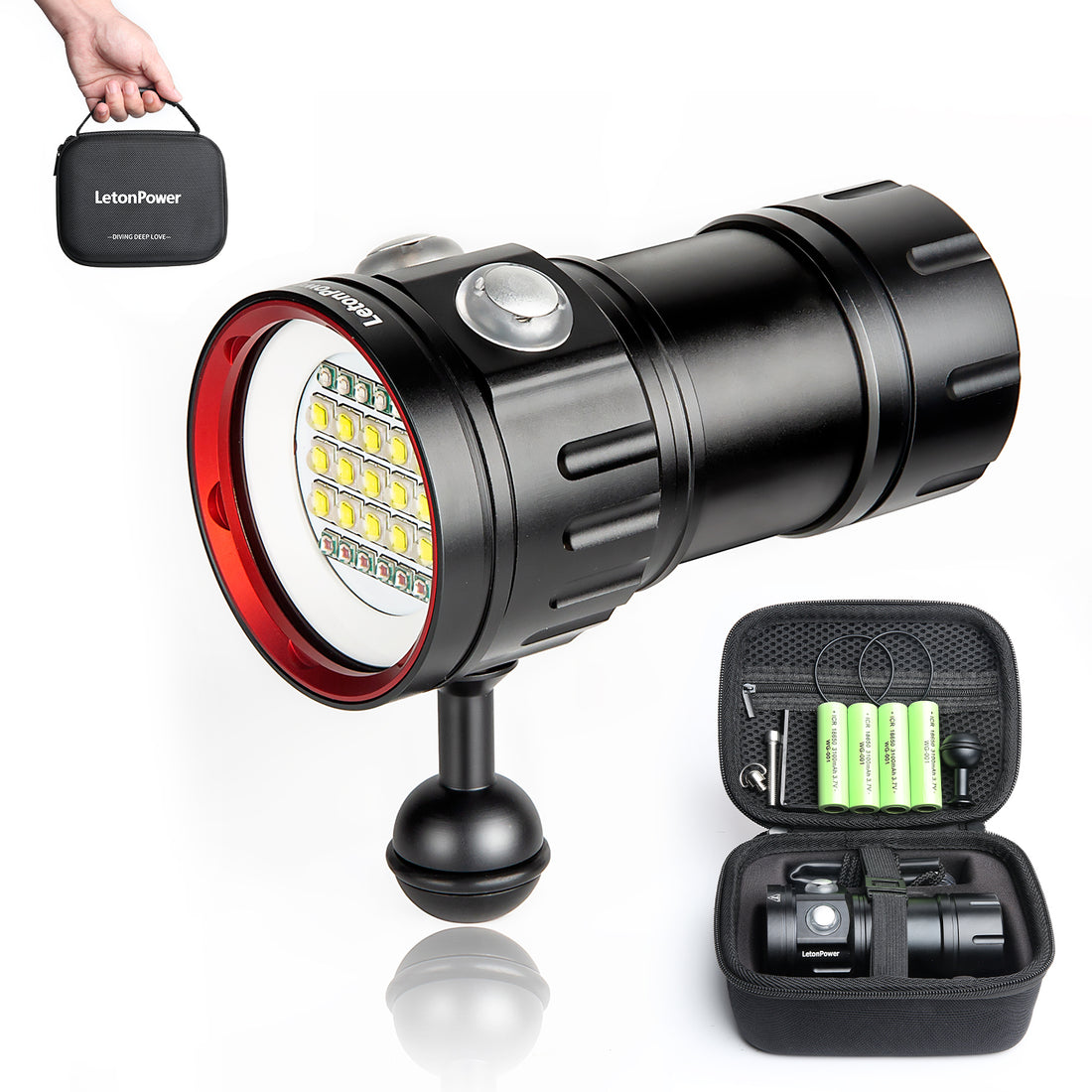 Sealion B15 Underwater Video Light (8000 Lumens/Floodlight Diving Light)