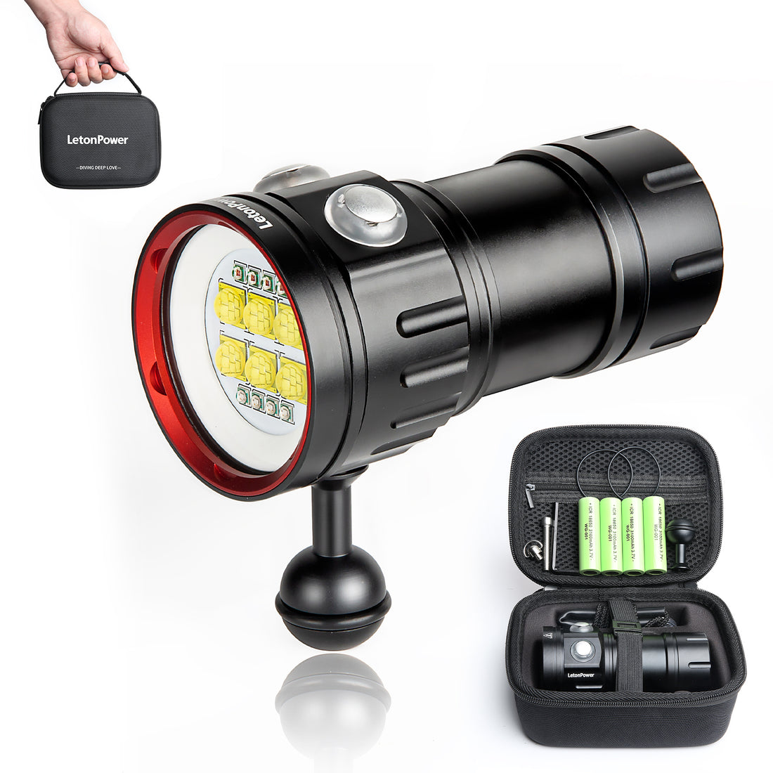 Sealion B24 Underwater Video Light (9000 Lumens/Floodlight Diving Light)